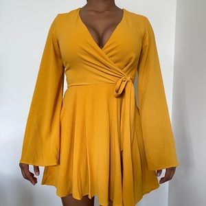 Mustard Wrap Dress!